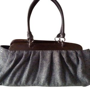 ALDO Black/White Tweed Satchel